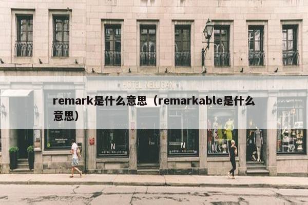 remark是什么意思（remarkable是什么意思）