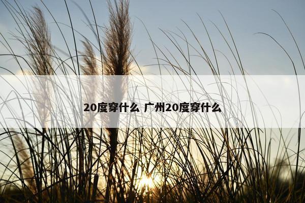 20度穿什么 广州20度穿什么