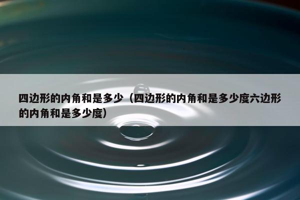 四边形的内角和是多少（四边形的内角和是多少度六边形的内角和是多少度）