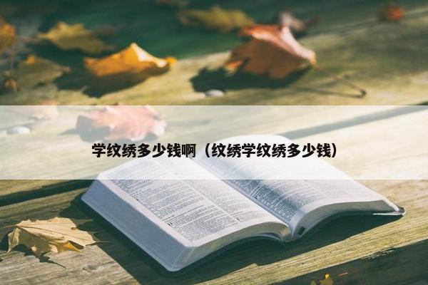 学纹绣多少钱啊（纹绣学纹绣多少钱）