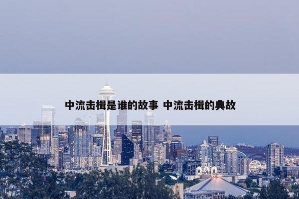 中流击楫是谁的故事 中流击楫的典故