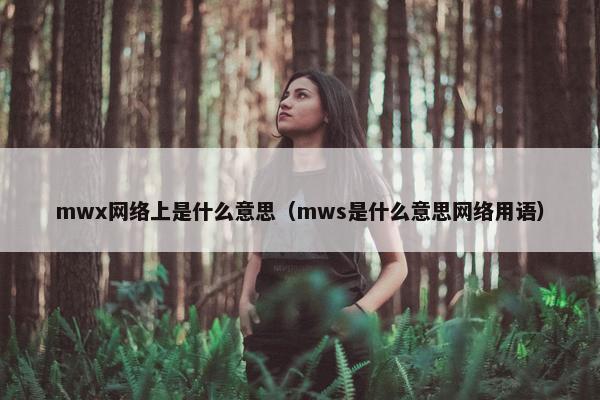 mwx网络上是什么意思（mws是什么意思网络用语）