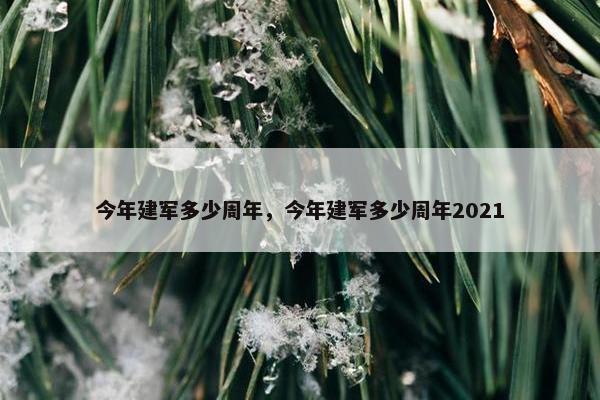 今年建军多少周年，今年建军多少周年2021