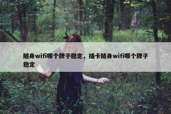 随身wifi哪个牌子稳定，插卡随身wifi哪个牌子稳定