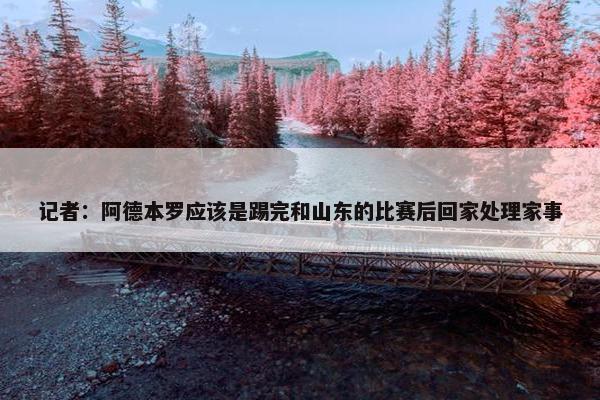 记者：阿德本罗应该是踢完和山东的比赛后回家处理家事