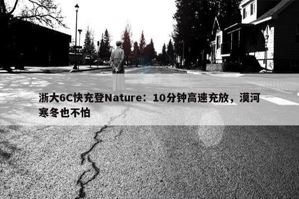 浙大6C快充登Nature：10分钟高速充放，漠河寒冬也不怕