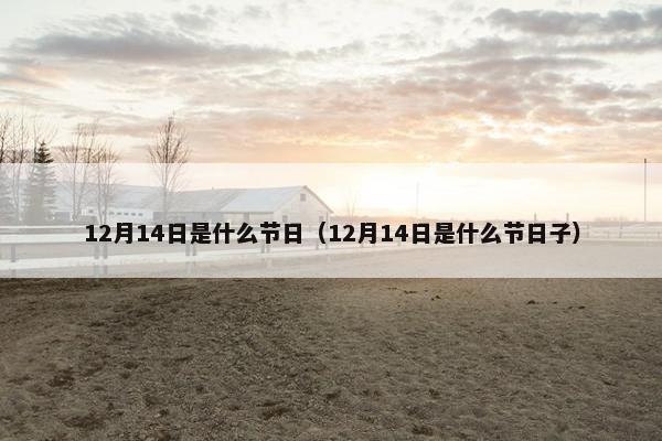 12月14日是什么节日（12月14日是什么节日子）