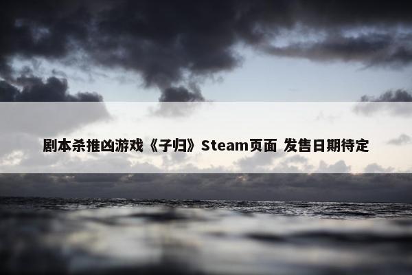 剧本杀推凶游戏《子归》Steam页面 发售日期待定