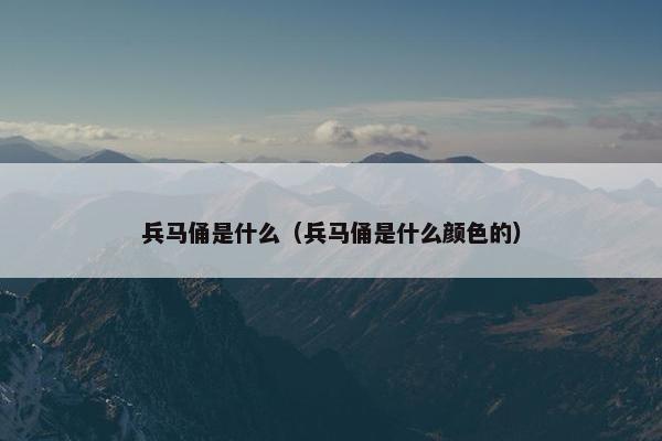 兵马俑是什么（兵马俑是什么颜色的）