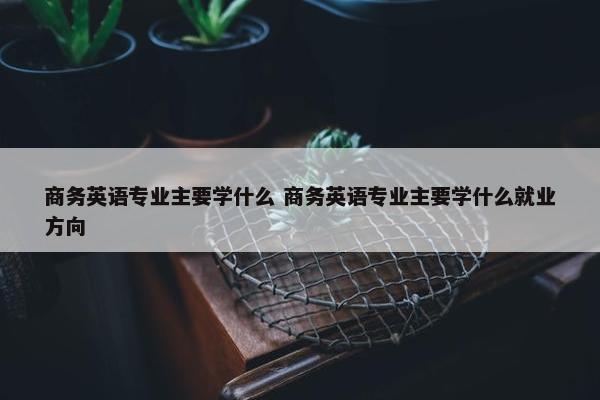 商务英语专业主要学什么 商务英语专业主要学什么就业方向