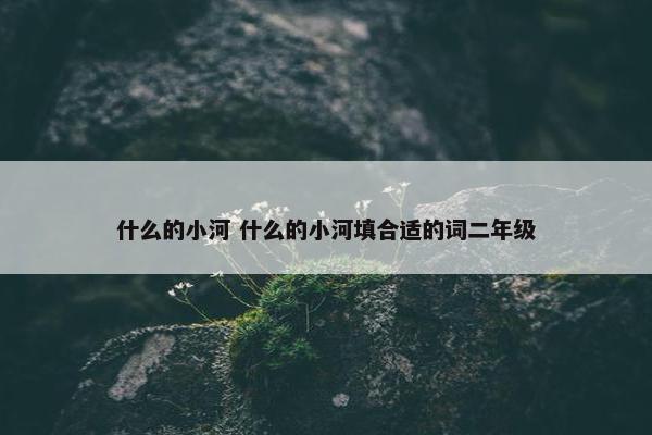 什么的小河 什么的小河填合适的词二年级