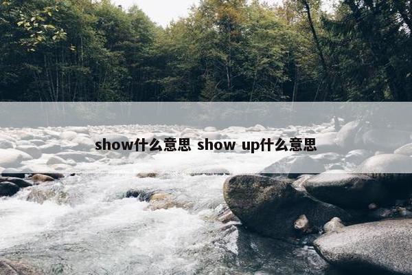 show什么意思 show up什么意思