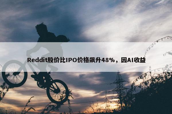 Reddit股价比IPO价格飙升48%，因AI收益