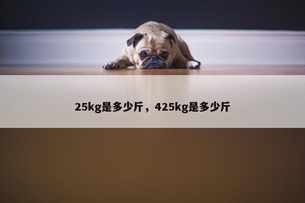 25kg是多少斤，425kg是多少斤