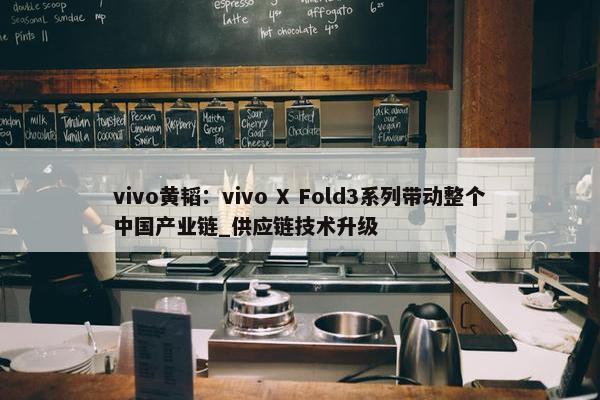 vivo黄韬：vivo X Fold3系列带动整个中国产业链_供应链技术升级