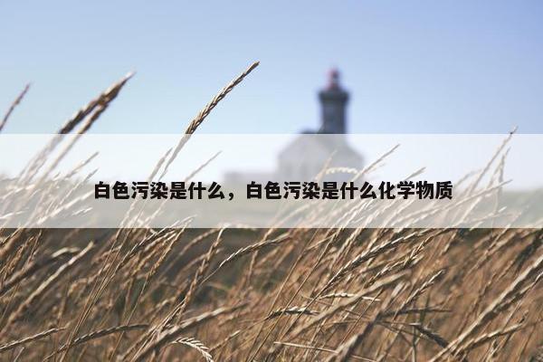 白色污染是什么，白色污染是什么化学物质