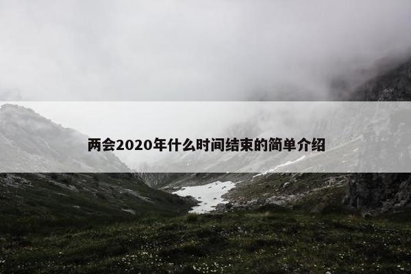 两会2020年什么时间结束的简单介绍