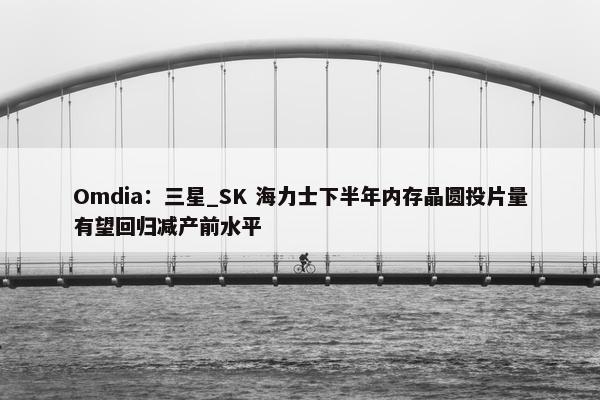 Omdia：三星_SK 海力士下半年内存晶圆投片量有望回归减产前水平