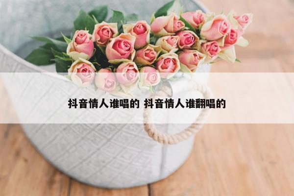 抖音情人谁唱的 抖音情人谁翻唱的