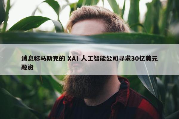 消息称马斯克的 XAI 人工智能公司寻求30亿美元融资