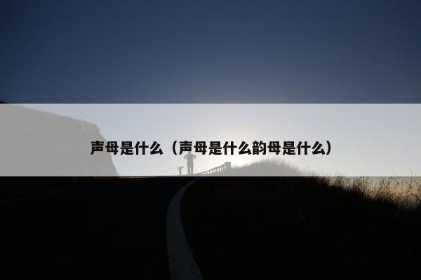 声母是什么（声母是什么韵母是什么）