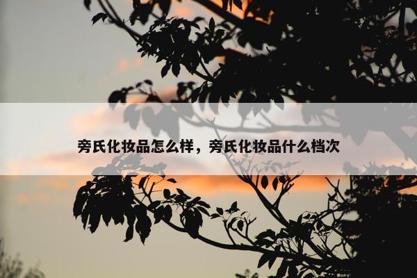 旁氏化妆品怎么样，旁氏化妆品什么档次