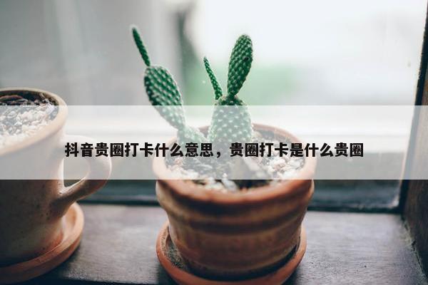 抖音贵圈打卡什么意思，贵圈打卡是什么贵圈