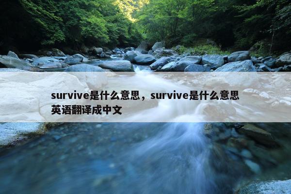 survive是什么意思，survive是什么意思英语翻译成中文