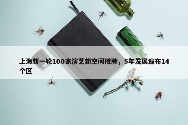 上海新一轮100家演艺新空间授牌，5年发展遍布14个区