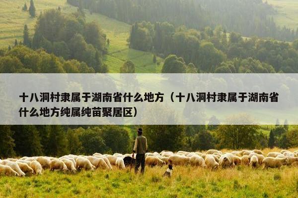 十八洞村隶属于湖南省什么地方（十八洞村隶属于湖南省什么地方纯属纯苗聚居区）