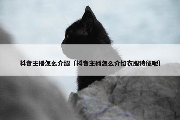 抖音主播怎么介绍（抖音主播怎么介绍衣服特征呢）