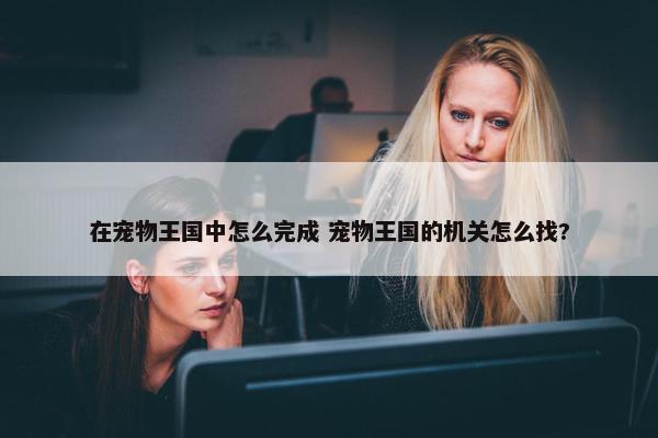 在宠物王国中怎么完成 宠物王国的机关怎么找?