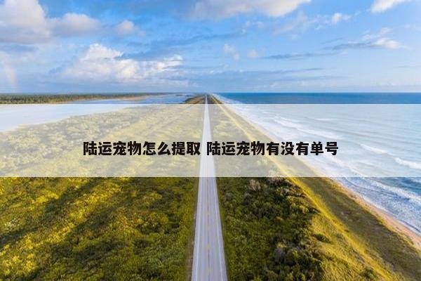 陆运宠物怎么提取 陆运宠物有没有单号