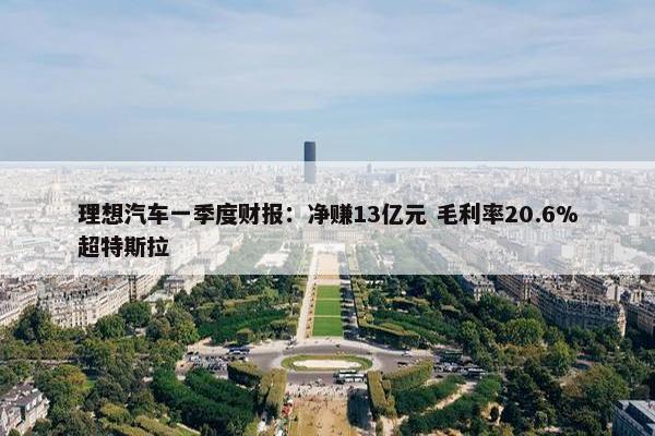 理想汽车一季度财报：净赚13亿元 毛利率20.6%超特斯拉