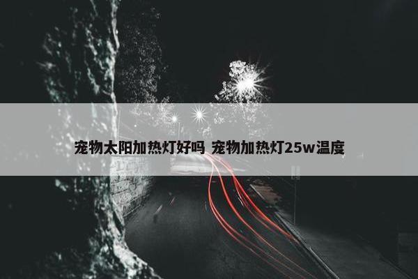 宠物太阳加热灯好吗 宠物加热灯25w温度