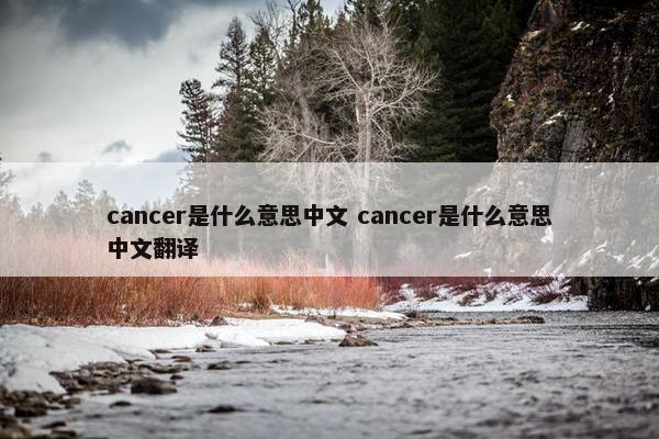 cancer是什么意思中文 cancer是什么意思中文翻译