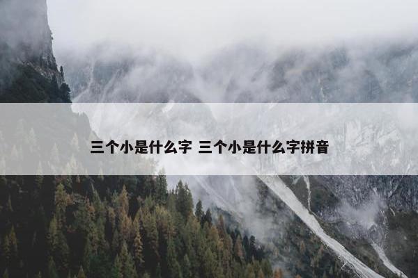 三个小是什么字 三个小是什么字拼音