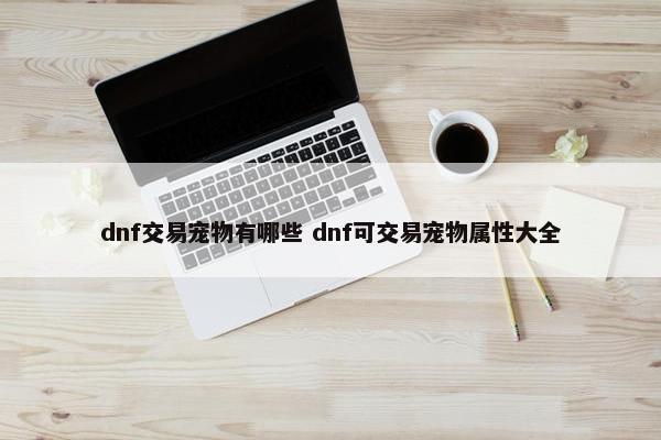 dnf交易宠物有哪些 dnf可交易宠物属性大全