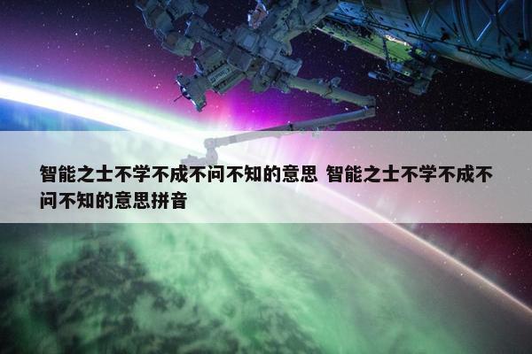 智能之士不学不成不问不知的意思 智能之士不学不成不问不知的意思拼音