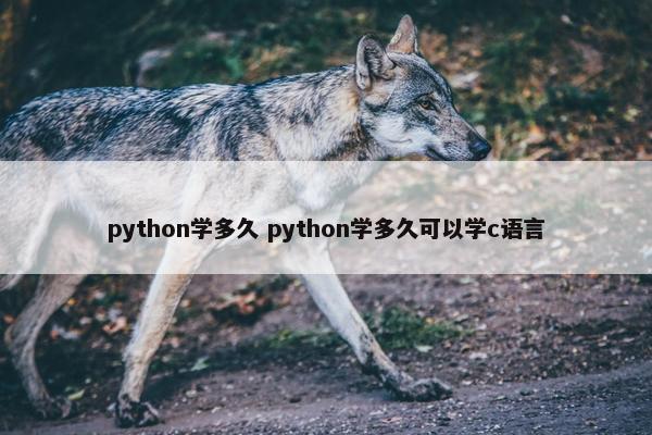 python学多久 python学多久可以学c语言