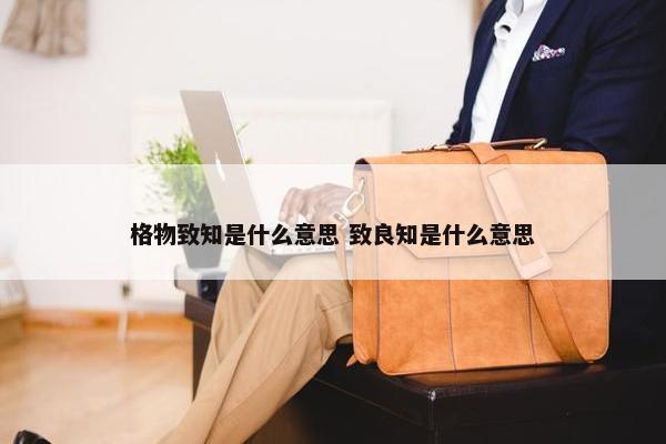 格物致知是什么意思 致良知是什么意思