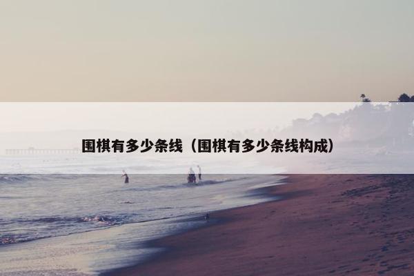 围棋有多少条线（围棋有多少条线构成）