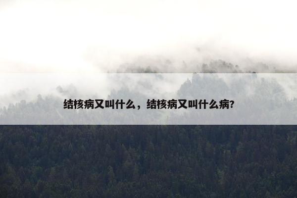 结核病又叫什么，结核病又叫什么病?