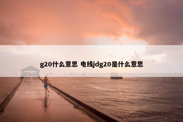 g20什么意思 电线jdg20是什么意思