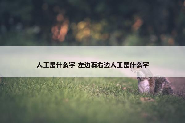 人工是什么字 左边石右边人工是什么字