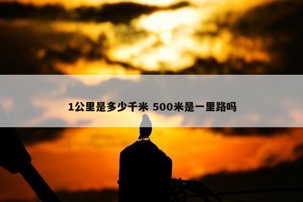 1公里是多少千米 500米是一里路吗