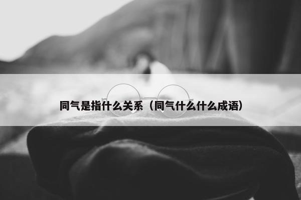 同气是指什么关系（同气什么什么成语）