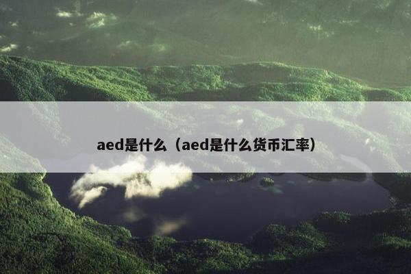 aed是什么（aed是什么货币汇率）