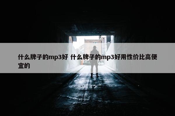 什么牌子的mp3好 什么牌子的mp3好用性价比高便宜的