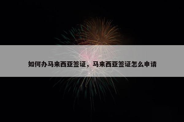 如何办马来西亚签证，马来西亚签证怎么申请